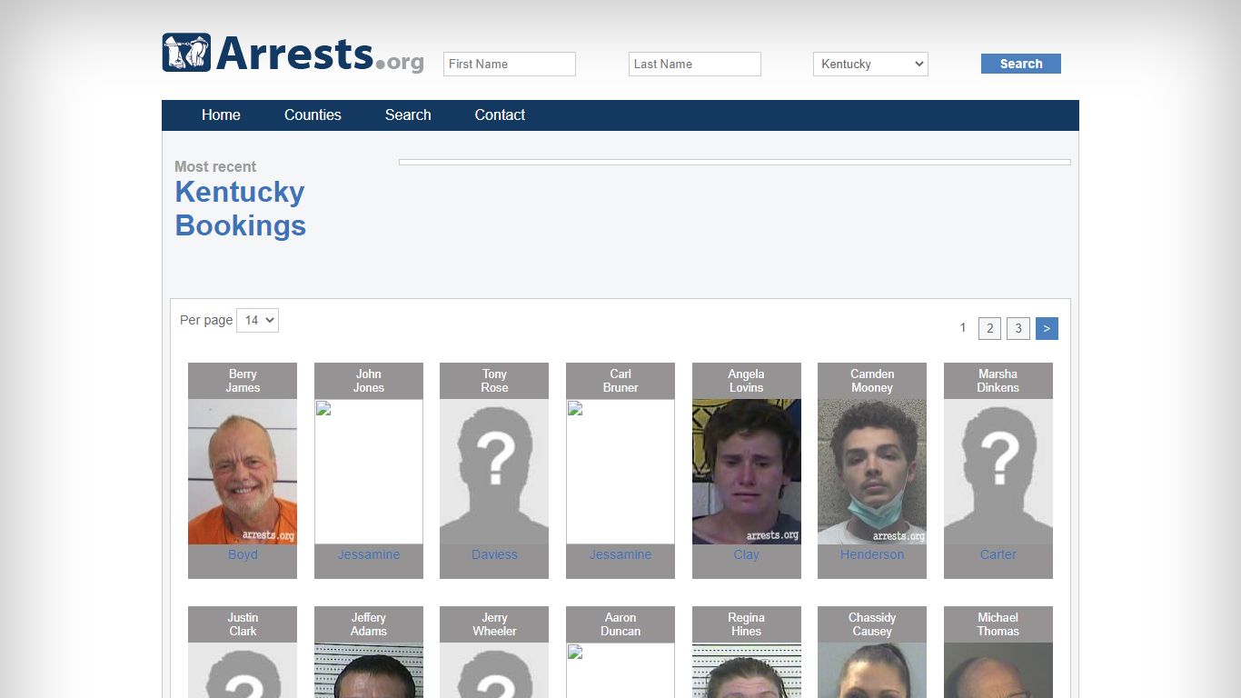 Kentucky Arrests and Inmate Search